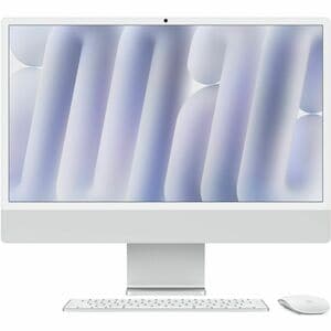 Computador Todo en Uno Apple iMac MCR24LZ/A - Apple M4 - 24GB - 512GB SSD - 61cm (24") 4.5K - De Escritorio - Plata - Apple M4 Chip - 4480 x 2520 - Apple Deca-core (10 Core) - IEEE 802.11ax Wireless LAN - 143W