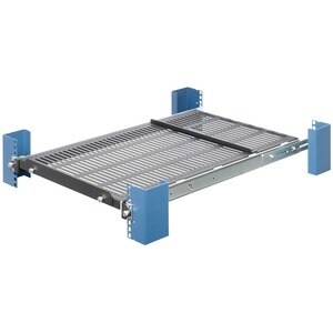 Rack Solutions 1U Rack-mountable Rack Shelf - 482.60 mm Rack Width - Black Powder Coat - 43.09 kg Maximum Weight Capacity