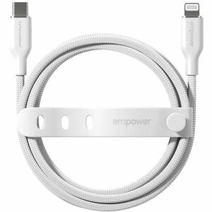PanzerGlass empower 1,20 m Lightning/USB-C Datentransferkabel - Cable for MacBook, iPhone, AirPods, iPad, iPod - 480 Mbit/s - MFI - Silber-Weiß