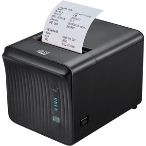 Adesso NuPrint NuPrint 330 Desktop Direct Thermal Printer - Monochrome - Receipt Print - USB - Serial - Black - LCD Displa