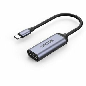 Unitek A/V Adapter - 1 - 1x Displayport 1.4 Digital Audio/Video - Female - 1x USB Type C - Male - 7680 x 4320 Supported - 