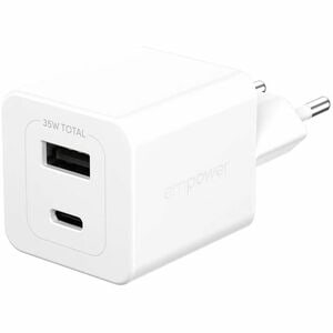PanzerGlass Turbo 35 W AC Adapter - Universal Adapter - 1 USB - 1 USB Type-C - For Smartphone, Tablet PC - Europe - Silver