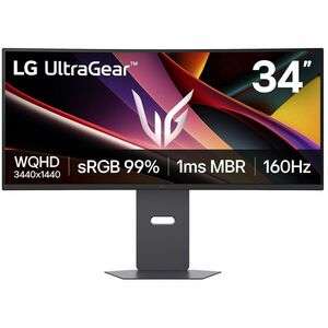 Lg Electronics LG UltraGear 34G600A-B 34" (86.4 cm) Class UW-QHD Curved Screen Gaming LCD Monitor - 21:9 - 34" (86.4 cm) Viewable - Vertical Alignment (VA) - 3440 x 1440 - 16.7 Million Colours - FreeSync Premium - 300 cd/m² - 1 ms - Speakers - HDMI - DisplayPort - VESA Mount Compatible
