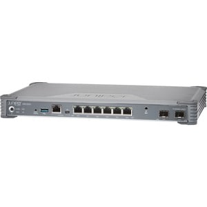 Juniper Network Security/Firewall Appliance - Intrusion Prevention - 6 Port - 10/100/1000Base-T - Gigabit Ethernet, 1000Base-X - 1.90 Gbit/s Firewall Throughput - MD5, SHA-1, SHA-128, SHA-256, SHA-384 - 6 x RJ-45 - 2 Total Expansion Slots - Desktop, Rack-mountable, Wall Mountable
