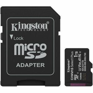 microSDXC Kingston Canvas Select Plus - 1TB - Class 10/UHS-I (U3) - V30 - 1 - 150MB/s Leer