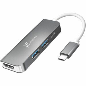 j5create JCD371 USB Type C Docking Station for Mouse, Monitor, Notebook, Projector, Flash Drive - Charging Capability - Sp