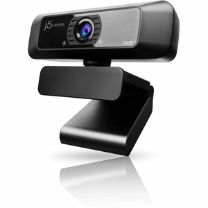 j5create JVCU100 Webcam - 2 Megapixel - 30 fps - Black - USB 2.0 Type A - 1 Each - Full HD - 1920 x 1080 Video - 82° Angle