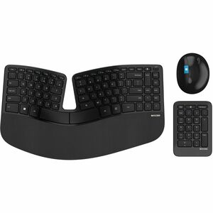 Incase Designed by Microsoft Sculpt Ergonomic Desktop Keyboard & Mouse - Wireless Keyboard - Wireless Mouse - BlueTrack - 