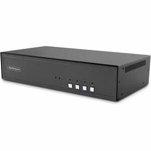 StarTech Secure 4-Port Quad-Monitor KVM Switch, 2x DP In to 4x HDMI Out, 4K 60Hz, NIAP 4.0, CAC, Metal Housing, Made in th
