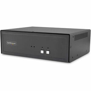 StarTech Secure 2-Port Dual-Monitor KVM Switch, DisplayPort, 4K 60Hz, NIAP 4.0 Desktop KVM, CAC, Metal Housing, Made in th