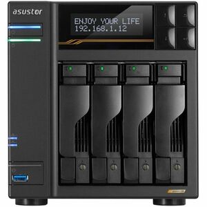 ASUSTOR LOCKERSTOR 4 Gen3 AS6804T SAN/NAS Storage System - Ryzen Embedded V3C14 Quad-core (4 Core) 2.30 GHz - 4 x HDD Supp