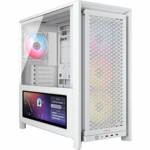 Corsair FRAME Gabinete para computadora gamer - Mini ITX, Micro ATX, ATX, EATX Placa base admitida - Media Torre - Acero, Vidrio templado, Plástico - Blanco - 6 x Compartimiento(s) - 4 x 120mm Fan(s) Installed - 13 x Ventilador(es) admitido - 36.8cm (14.5") Pantalla - 2 x Compartimiento interno 3.5" - 4 x Compartimiento interno 2.5" - 7 x Ranura(s) - 3 x USB(s) - 1 x USB 3.2 Gen 2x2 Tipo C - 1 xEntrada audio - 1 xSalida audio - Refrigeración por Ventilador/Líquido