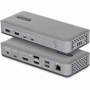 StarTech Triple-Monitor USB-C Docking Station, DP / HDMI, 4K 60Hz, 100W Laptop Charging, 1GbE, Driverless, Multi-Monitor D