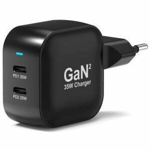Port Connect 35 W AC Adapter - 1 Pack - Universal Adapter - 2 USB Type-C - For Tablet PC, Smartphone, USB Type C Device, E