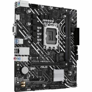 Placa base de escritorio para juegos Asus Prime H610M-K - Intel H610 Conjunto de Circuitos Integrados - Socket LGA-1700 - Micro ATX - Núcleo, Pentium Gold, Celeron Compatibilidad con procesador - 96GB DDR5 SDRAM Maximum RAM - DIMM, UDIMM - 2 x Ranuras de Memoria - Gigabit Ethernet - HDMI - 4 sx Interfaces SATA
