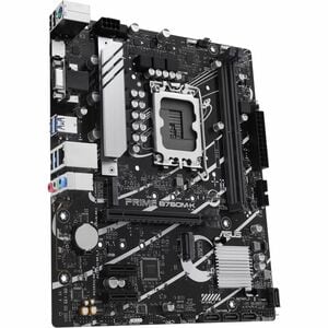 Placa base de escritorio para juegos Asus Prime B760M-K - Intel B760 Conjunto de Circuitos Integrados - Socket LGA-1700 - Micro ATX - Núcleo, Pentium Gold, Celeron Compatibilidad con procesador - 96GB DDR5 SDRAM Maximum RAM - DIMM, UDIMM - 2 x Ranuras de Memoria - Gigabit Ethernet - 2.5Gigabit Ethernet - HDMI - 4 sx Interfaces SATA