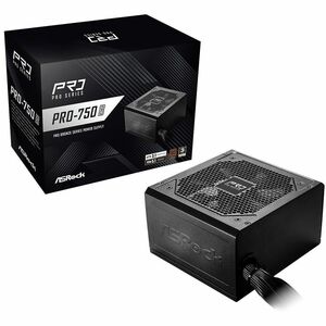 ASRock PRO-750B Fuente de alimentación - 750W - Interno - 120 V AC, 230 V AC Entrada - 3,3 V DC, 5 V DC, 12 V DC, -12 V DC, 5 V SB Salida - 1 Raíles +12V - Conector de PCI Express 5,1 - 1 Ventilador(es) - Ruido bajo