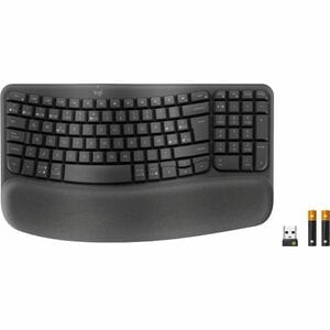 Logitech Wave Keys for Business Teclado - Inalámbrico Conectividad - USB Tipo A Interfaz - Bluetooth - 5.1 - 10m - Windows 10, Windows 11, Mac OS X 11.0 Big Sur, ChromeOS, Linux, iPadOS 14, Android 9.0 - Chromebook - PC, Mac - Plástico - AAA Tamaño de batería admitida