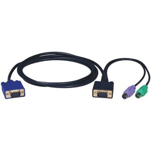 Eaton Tripp Lite Series PS/2 (3-in-1) Cable Kit for KVM Switch B004-008, 15 ft. (4.57 m) - 15ft