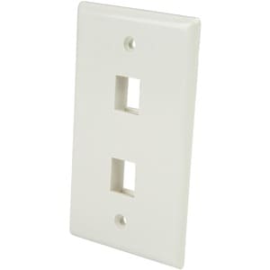 StarTech.com Dual Outlet RJ45 Universal Wall Plate White - Mounting plate - white - 2 ports - for P/N: C6KEY110BL - C6KEY1