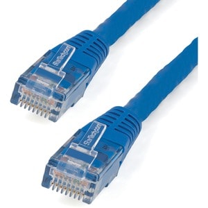 StarTech 1ft CAT6 Ethernet Cable - Blue Molded Gigabit - 100W PoE UTP 250Mhz - Category 6 Patch Cord UL Certified Wiring/T