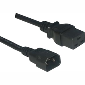 Rallonge MCL - 2 m - Pour Alimentation sans coupure, Serveur - IEC 60320 C14 / IEC 60320 C19 - 250 V AC / 10 A - Noir