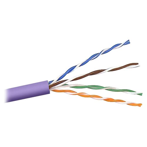 1000FT BULK CAT5E PURPLE 10/100BT SOLID 24AWG PVC