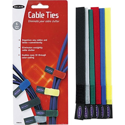 Belkin Cable Ties 8 Inch - Cable Tie - Black - 1 Pack