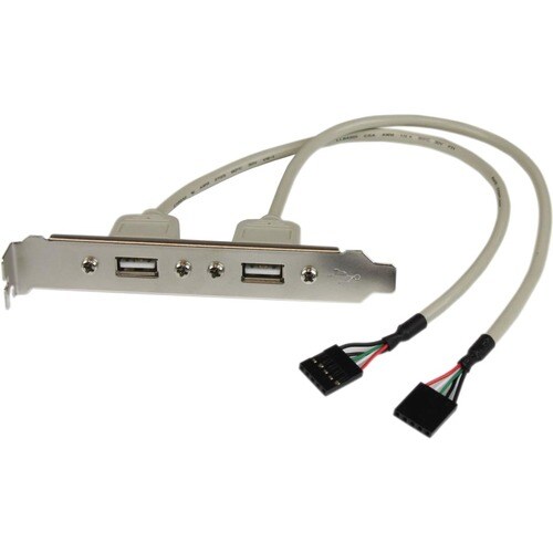 StarTech.com 2 Port USB A Female Slot Plate Adapter - Type A Female USB - 11.25