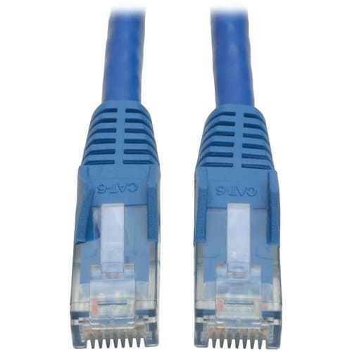 Eaton Tripp Lite Series Cat6 Gigabit Snagless Molded (UTP) Ethernet Cable (RJ45 M/M), PoE, Blue, 25 ft. (7.62 m) - 25 ft C