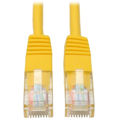 Eaton Tripp Lite Series Cat5e 350 MHz Molded (UTP) Ethernet Cable (RJ45 M/M), PoE - Yellow, 14 ft. (4.27 m) - 14ft - 1 x R