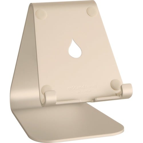 Rain Design mStand tablet stand- Gold - Angled stand provides a comfortable view. Cable outlet for easy management.