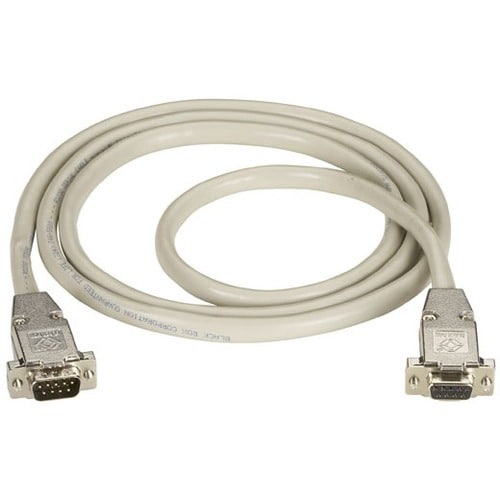 Black Box Serial Extension Cable (with EMI/RFI Hoods) - DB-9 Male Serial - DB-9 Female Serial - 10ft - Beige