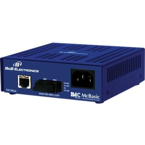 B&B McBasic, TX/FX-MM1300-ST - 1 x RJ-45 , 1 x ST Duplex - 100Base-TX, 100Base-FX - Wall-mountable, Rack-mountable 10/100T