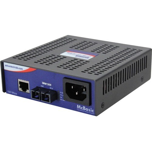 B&B McBasic, TX/FX-MM1300-SC - 1 x RJ-45 , 1 x SC Duplex - 100Base-TX, 100Base-FX - Rack-mountable, Wall-mountable STANDALONE