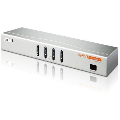 ATEN VS431 HDTV Audio Video Switcher-TAA Compliant - HDTV, Monitor, Speaker, Projector, Computer, DVD Player Compatible - 