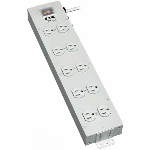 Tripp Lite Power Strip 120V 5-15R 10 Outlet Metal 15' Cord 5-15P - NEMA 5-15P - 10 NEMA 5-15R - 15ft - NEMA 5-15P - 10 NEM