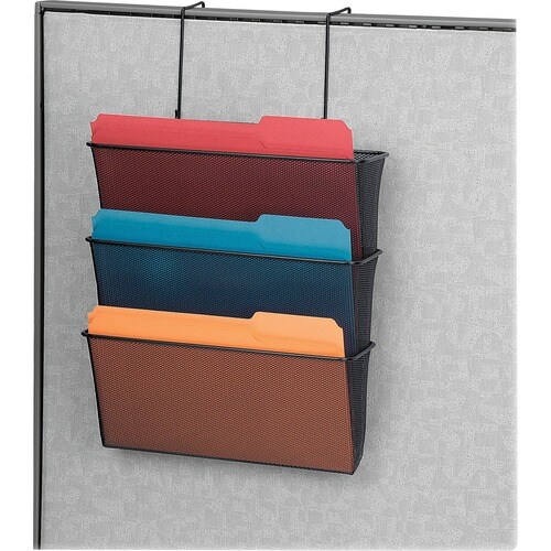 Fellowes Mesh Partition Additions™ Triple File Pocket - 3 Pocket(s) - 3 Tier(s) - 3" - 23.3" Height x 12.6" Width x 8.3" D