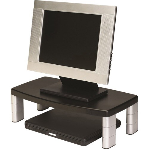 3M Adjustable Monitor Riser Stand - Up to 17" Screen Support - 40 lb Load Capacity - 6" Height x 18.5" Width x 10" Depth -