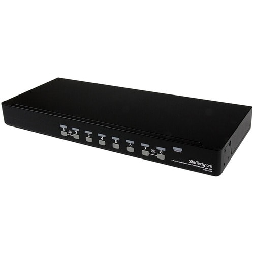 StarTech.com 8 Port 1U Rackmount USB PS/2 KVM Switch with OSD - Control up to 8 USB or PS/2-connected computers from one k