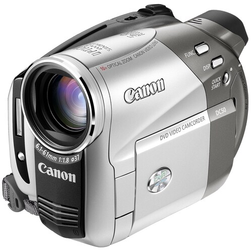 Canon DC50 Digital Camcorder - 6.9 cm (2.7") LCD Screen - 1/2.7" CCD - 16:9 - 10x Optical Zoom - 200x Digital Zoom - Optic