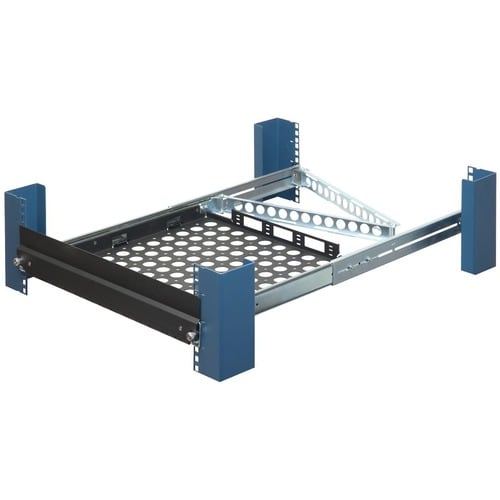 Rack Solutions 2U Sliding Laptop Shelf 17in (D) with Cable Management Arm - 75 lb Load - 16.3"Length x 15.4" Width - TAA C