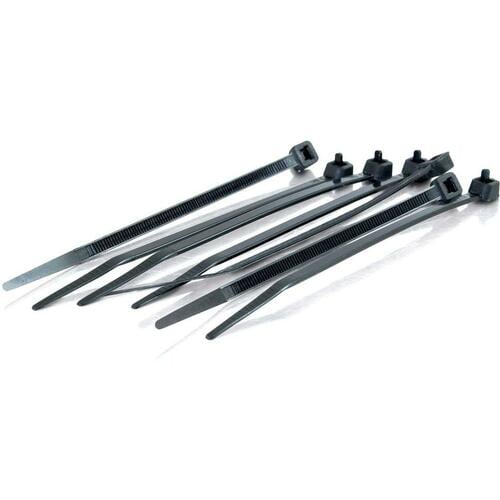 C2G 7.5in Cable Ties - Black - 100pk - Cable Tie - Black - 100 - 7.50" Length - TAA Compliant
