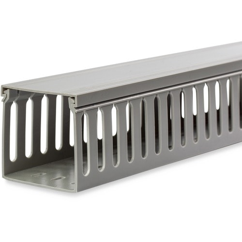 StarTech.com 3x3in Open Slot Wiring Cable Raceway Duct, Server Rack Cable Management, PVC Cable Cover, Cord Hider / Organi