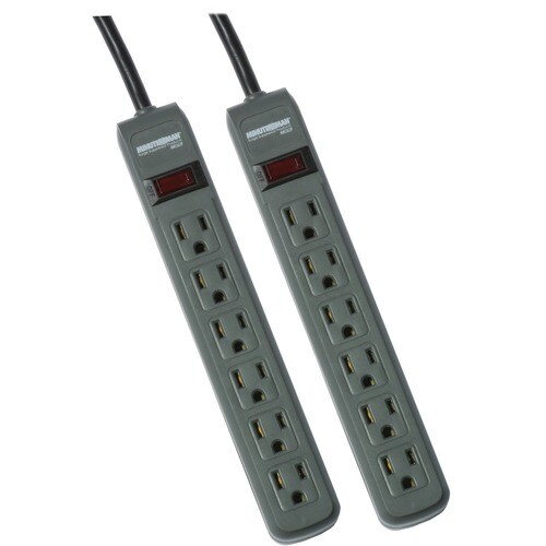 Minuteman MMS Series 6 Outlet Surge Suppressor Twin Pack - Receptacles: 6 - 241J - Receptacles: 6 - 241J 15A 120V 1800 WAT