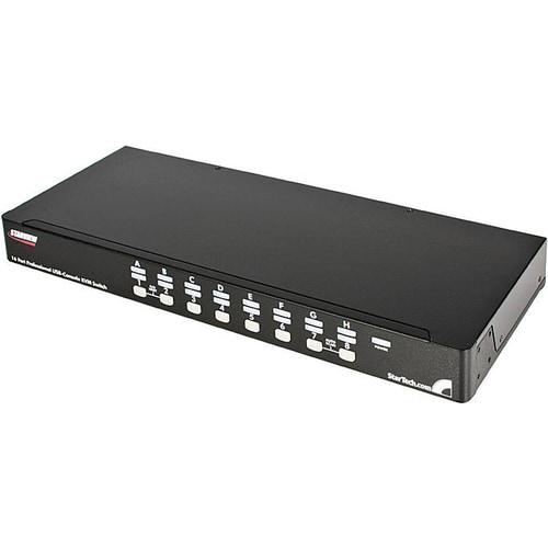 StarTech.com 16 Port 1U Rackmount USB PS/2 KVM Switch with OSD - Control up to 16 USB or PS/2-connected computers from one