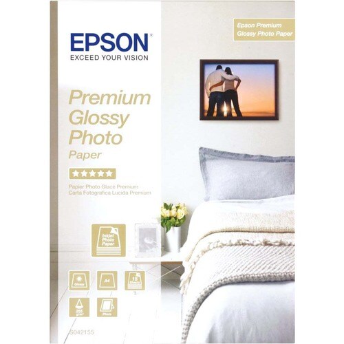 Epson Premium Glossy C13S042155 Photo Paper - A4 - 210 mm x 297 mm - 255 g/m² Grammage - Glossy - 1 Pack