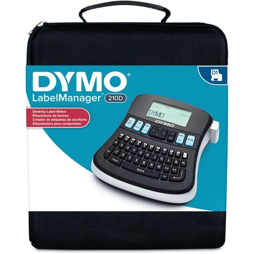 Dymo LabelManager 210D Kit - Thermal Transfer - 180 dpi - Label, Tape0.35" , 0.47" - Battery, Power Adapter - 6 Batteries 