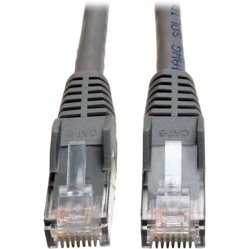 Tripp Lite by Eaton Cat6 Gigabit Snagless Molded Plenum-Rated (UTP) Ethernet Cable (RJ45 M/M) PoE Gray 100 ft. (30.5 m) - 