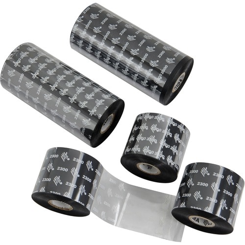 Zebra 2300 Direct Thermal Ribbon Cartridge - Black - 12 / Box - Direct Thermal - 12 / Roll